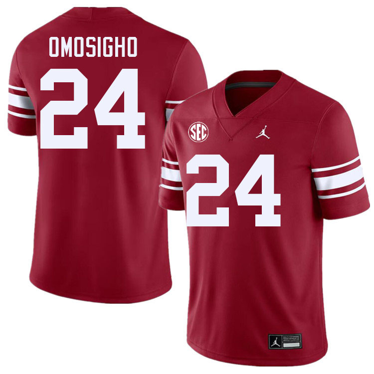 #24 Samuel Omosigho Oklahoma Sooners 2024 SEC Conference College Football Jerseys-Throwback